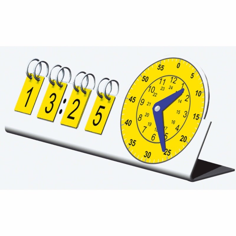 Clock analogue-digital pupils - לימוד שעון אנלוגי / דיגיטלי - Elementessori