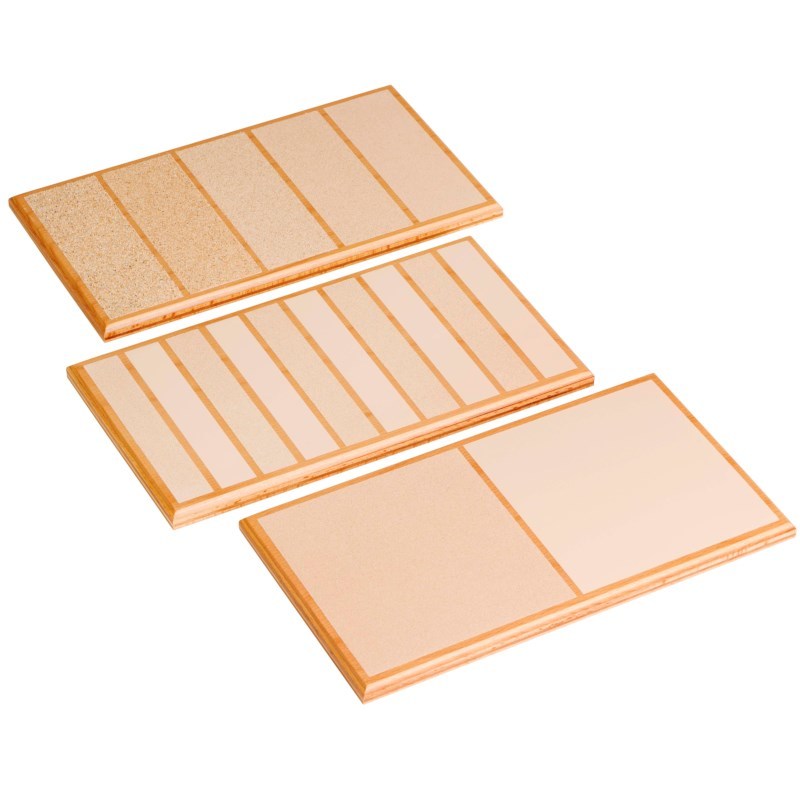 Rough And Smooth Boards Set - לוחות התפתחות סנסורית - Elementessori