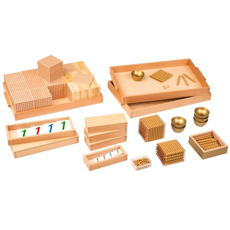 Golden Bead Material: Individual Beads Nylon - ערכת החשבון המלאה - Elementessori
