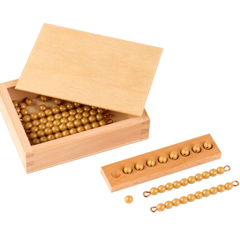 Tens Bead Box: Individual Beads Nylon - ערכת חשבון ללימוד עשרות - Elementessori