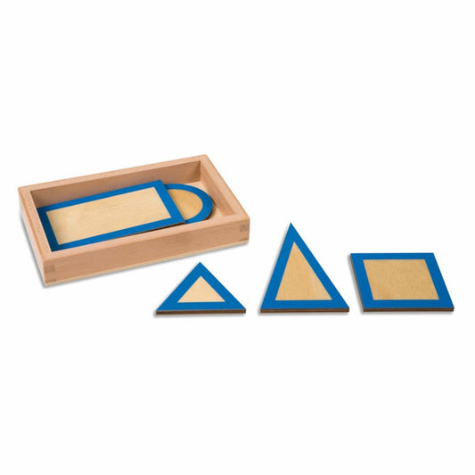 Geometric Plane Figures With Box -כרטיסיות ללימוד התחלתי של הצורות הגיאומטריות -    Elementessori