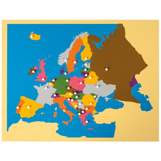 Puzzle Map: Europe - פאזל יבשת אירופה -    Elementessori
