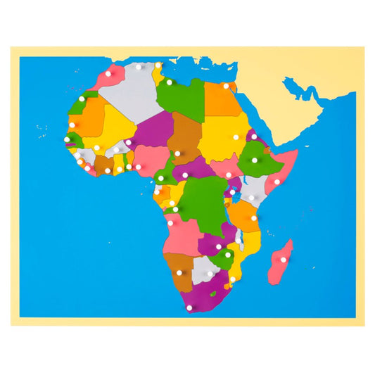Puzzle Map: Africa - פאזל יבשת אפריקה -    Elementessori
