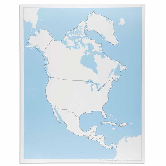 North America Control Map: Unlabeled - מפת בקרה יבשת צפון אמריקה ללא שמות -    Elementessori