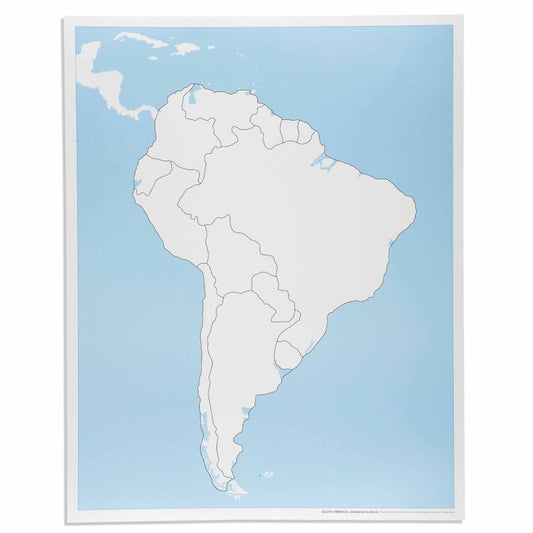 South America Control Map: Unlabeled - מפת בקרה יבשת דרום אמריקה ללא שמות -    Elementessori