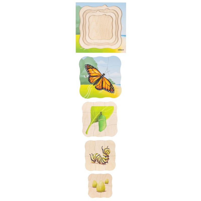 growth butterfly - פאזל שכבות פרפר