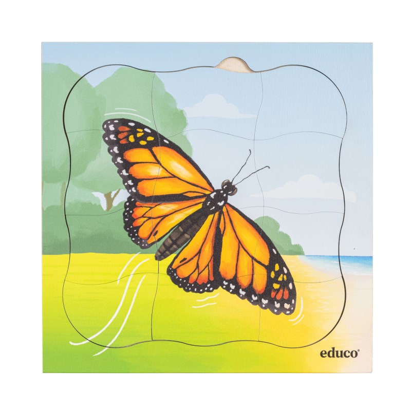 growth butterfly - פאזל שכבות פרפר