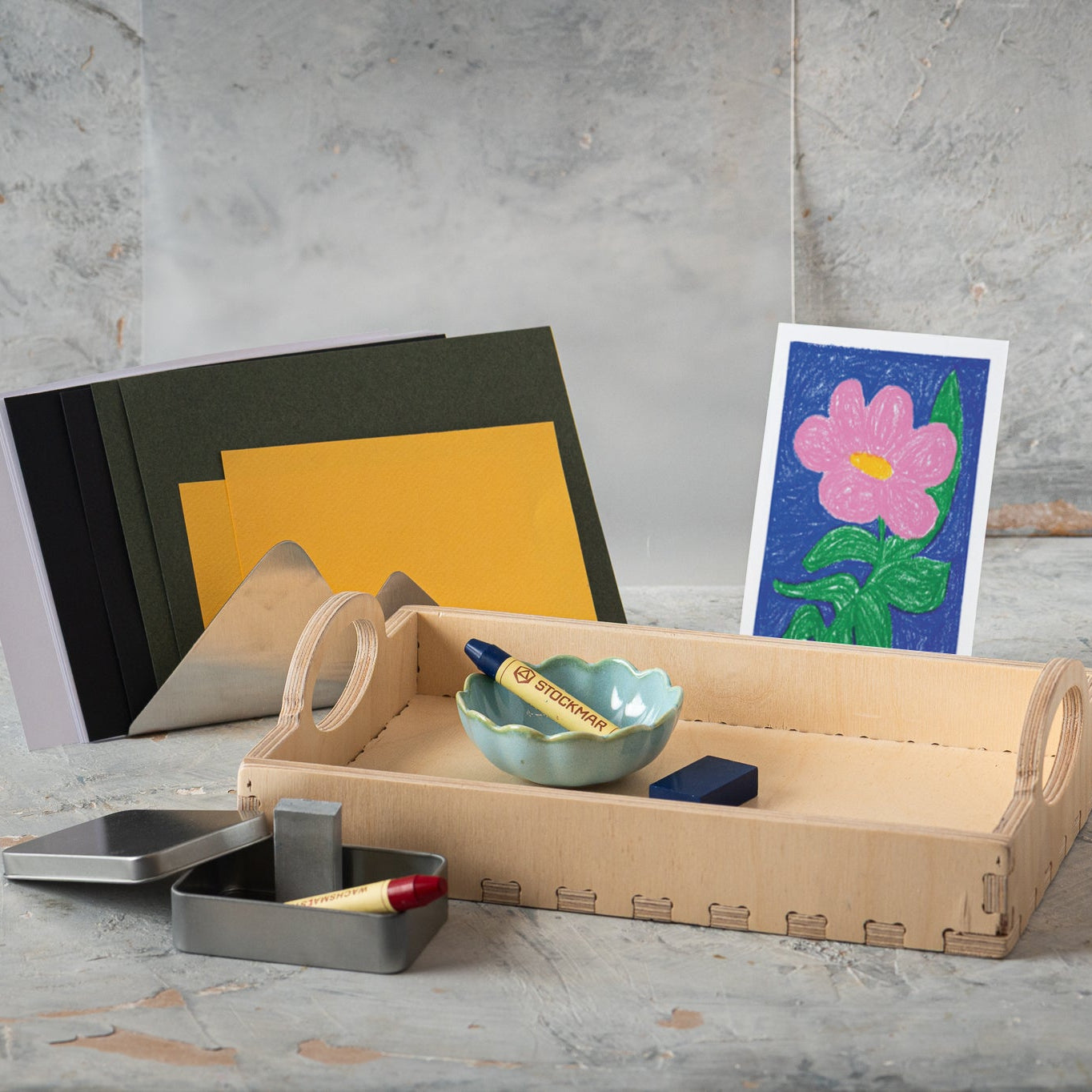 ערכת שרבוט עם צבעי שעווה