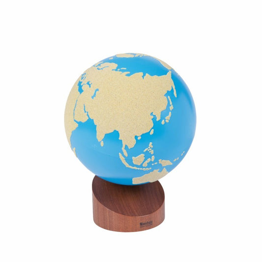 Globe Of Land & Water: Sandpaper - גלובוס סנסורי -    Elementessori