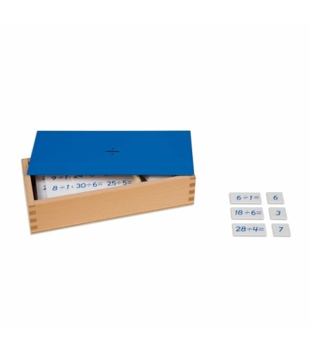 Division Equations And Dividends Box -  לוחות לימוד החילוק -    Elementessori