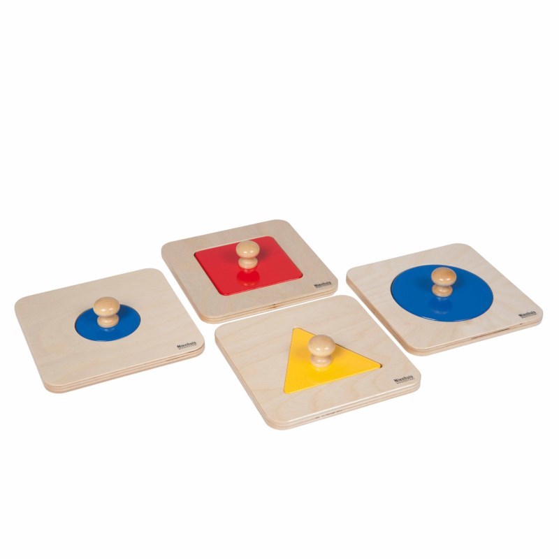 Single Shape Puzzle Set - פאזל צורות בודדות -    Elementessori