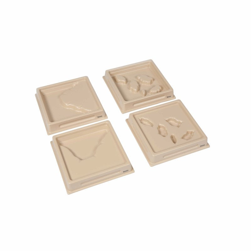 Land And Water Form Trays: Set 1 - לימוד ימים ונהרות -    Elementessori