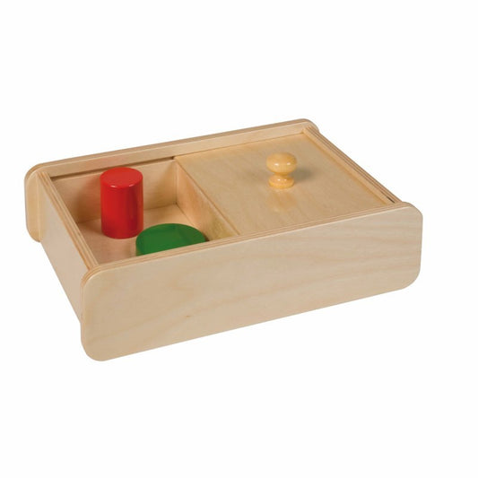Box With Sliding Lid - קופסה עם לוח הזזה/הסתרה של הצורות -    Elementessori