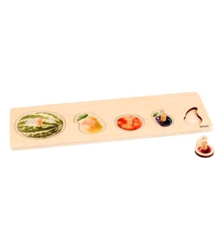 Toddler Puzzle: 5 Fruits - פאזל חמישה פירות -    Elementessori