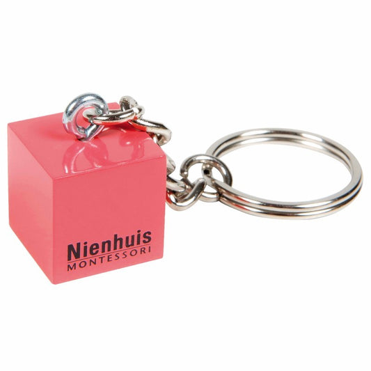 Key Ring Nienhuis Montessori: Pink Tower Cube - מחזיק מפתחות Nienhuis -    Elementessori