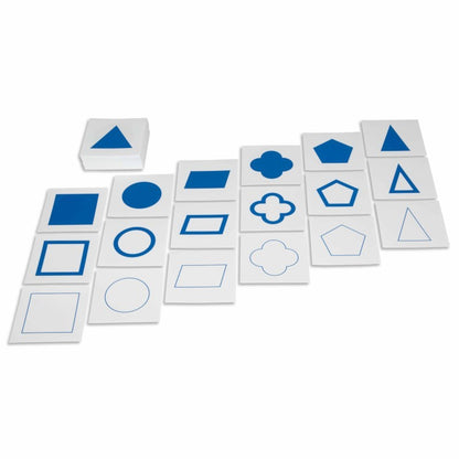 Geometric Form Cards - כרטיסיות ללימוד גיאומטריה -    Elementessori